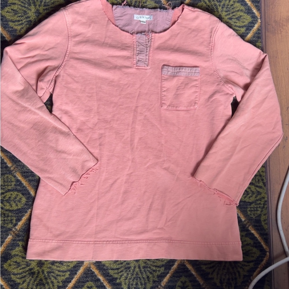 Orvis Long-Sleeve Pocket Tee in Dusty Rose